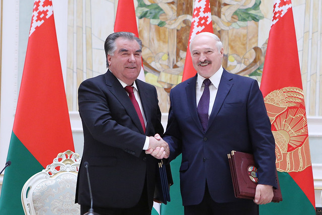 Signing ceremony of new cooperation agreements between Tajikistan and Belarus