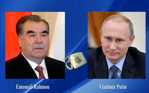 President of Tajikistan Emomali Rahmon Holds Telephone Conversation with the Russian President Vladimir Putin