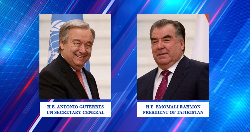 President Emomali Rahmon Holds Phone Talk with UN Secretary-General Guterres