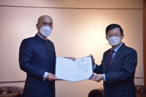 A courtesy call of the Ambassador of the Republic of Tajikistan to the Chief Minister of the State of Penang
