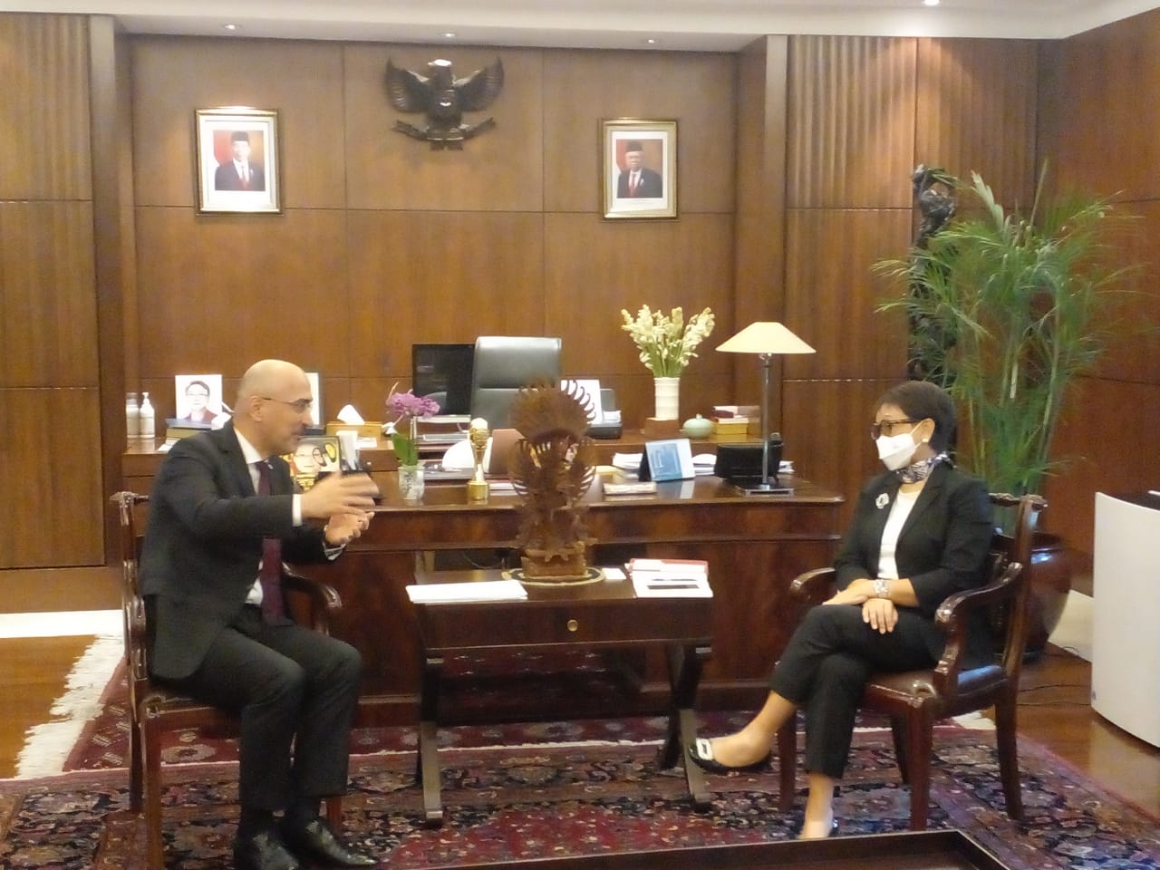 Meeting of Ambassador of Tajikistan with Minister of Foreign Affairs of Indonesia
