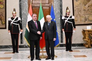 President of Tajikistan Emomali Rahmon meets with President of the Italian Republic Sergio Mattarella